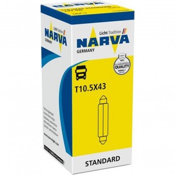 Лампа NARVA FESTOON LAMPS 24V C5W 5W SV8.5 43мм двухцокольная Лампа NARVA FESTOON LAMPS 24V C5W 5W SV8.5 43мм двухцокольная