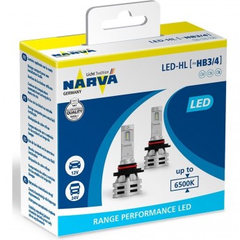 Лампа NARVA RANGE PERFORMANCE LED HB3 6500K 12/24V PX26d 2шт. Лампа NARVA RANGE PERFORMANCE LED HB3 6500K 12/24V PX26d 2шт.