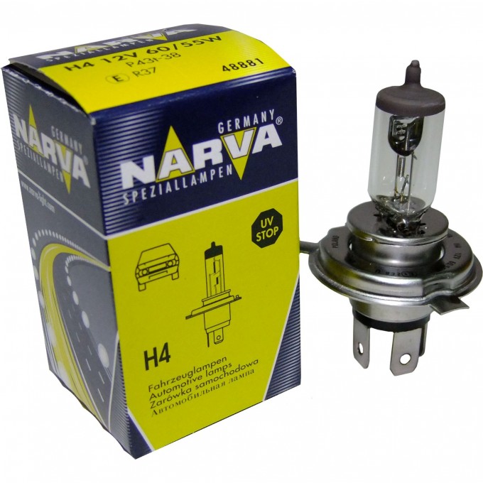 Лампа NARVA RANGE POWER 50+ H4 60 55 P43t-38 12V 93116416 Лампа NARVA RANGE POWER 50+ H4 60 55 P43t-38 12V 93116416