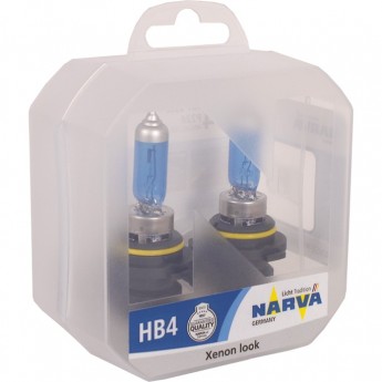 Лампа NARVA RANGE POWER WHITE 12V HB4 55W P22d 4500K бокс 2шт.